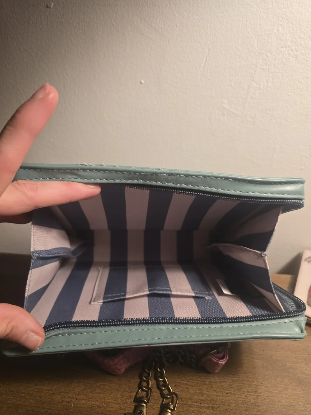 The Quibbler Hardcover Book-Style Purse in Teal & Red